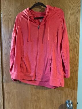Women’s Coral Orange -Zip Hoodie